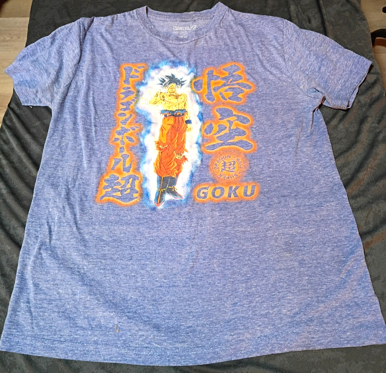Dragon Ball Z Goku Graphic Logo T-Shirt Men’s Crew Neck Short Sleeve Blue M