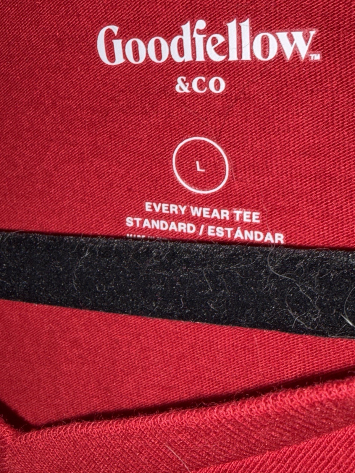 Men’s L Red Goodfellow Cotton V-Neck Shirt. Great For 4th Of July Picnics!