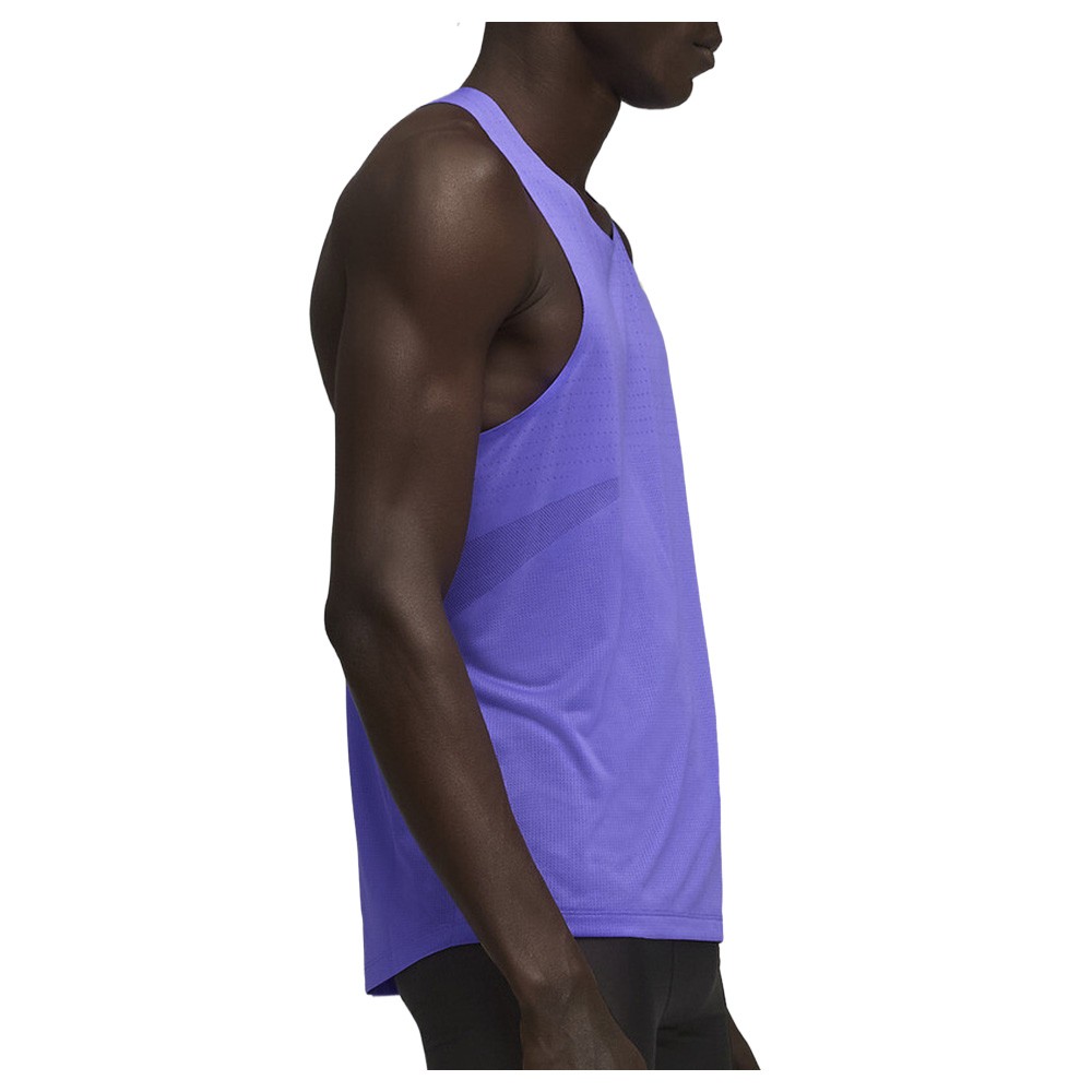 PUMA Raceday Ultraspun Running Crew Neck Athletic Tank Top Mens Purple Casual A