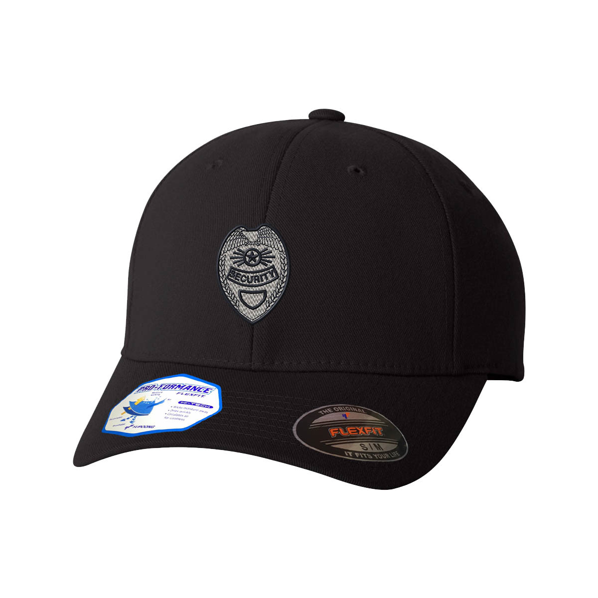 Flexfit Hats for Men & Women Security Badge Embroidery Dad Hat Baseball Cap