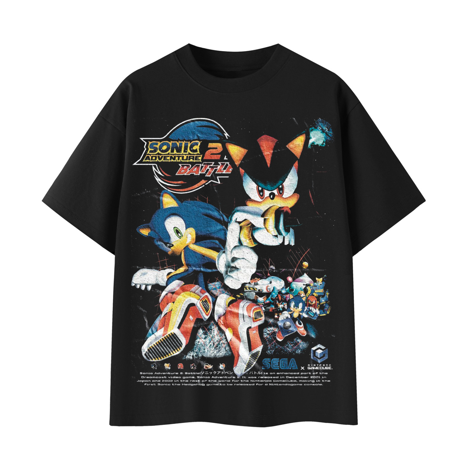 Vintage Retro Sonic Adventure 2 Urban Streetwear T Shirt