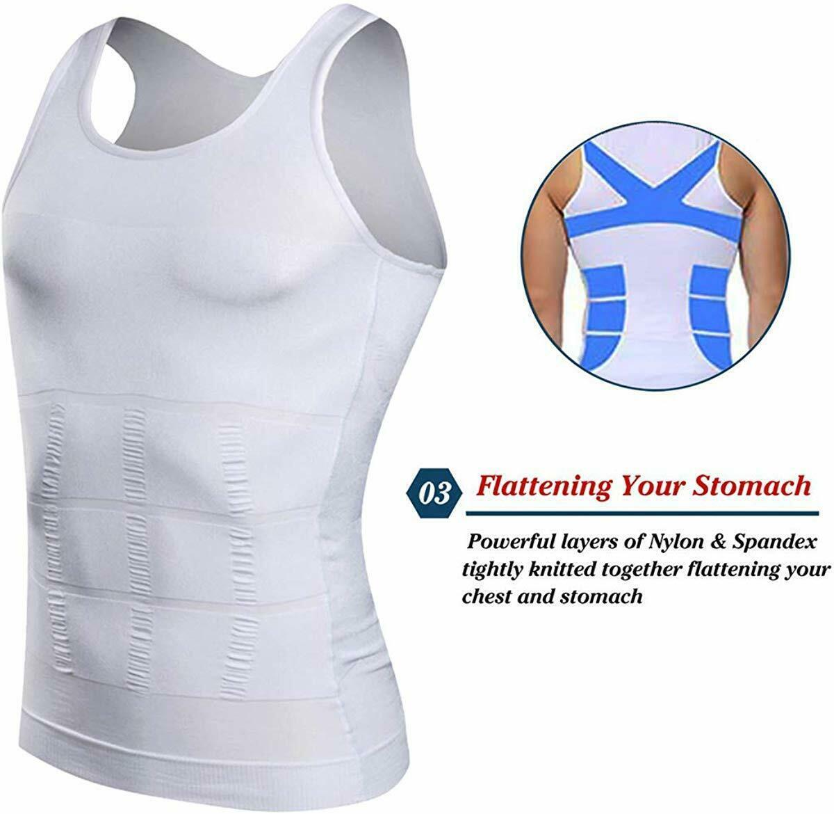 Shaper Men’s Body Shaper Toning T-Shirt Ultra Durable Vest Compression Underwear