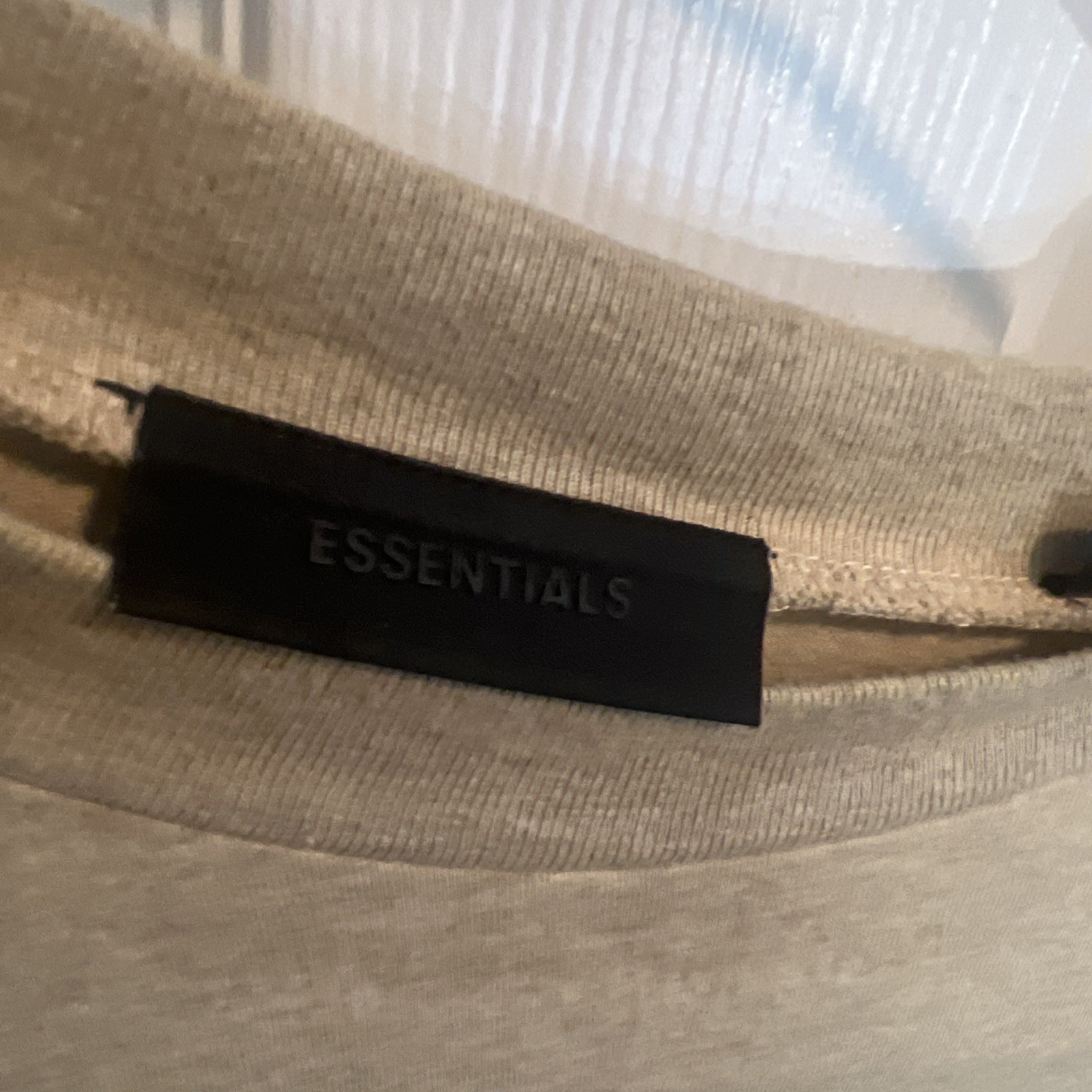 Men’s Medium | Essentials, Fear Of God | Gold/Tan Logo Long-Sleeve Tee T-Shirt |