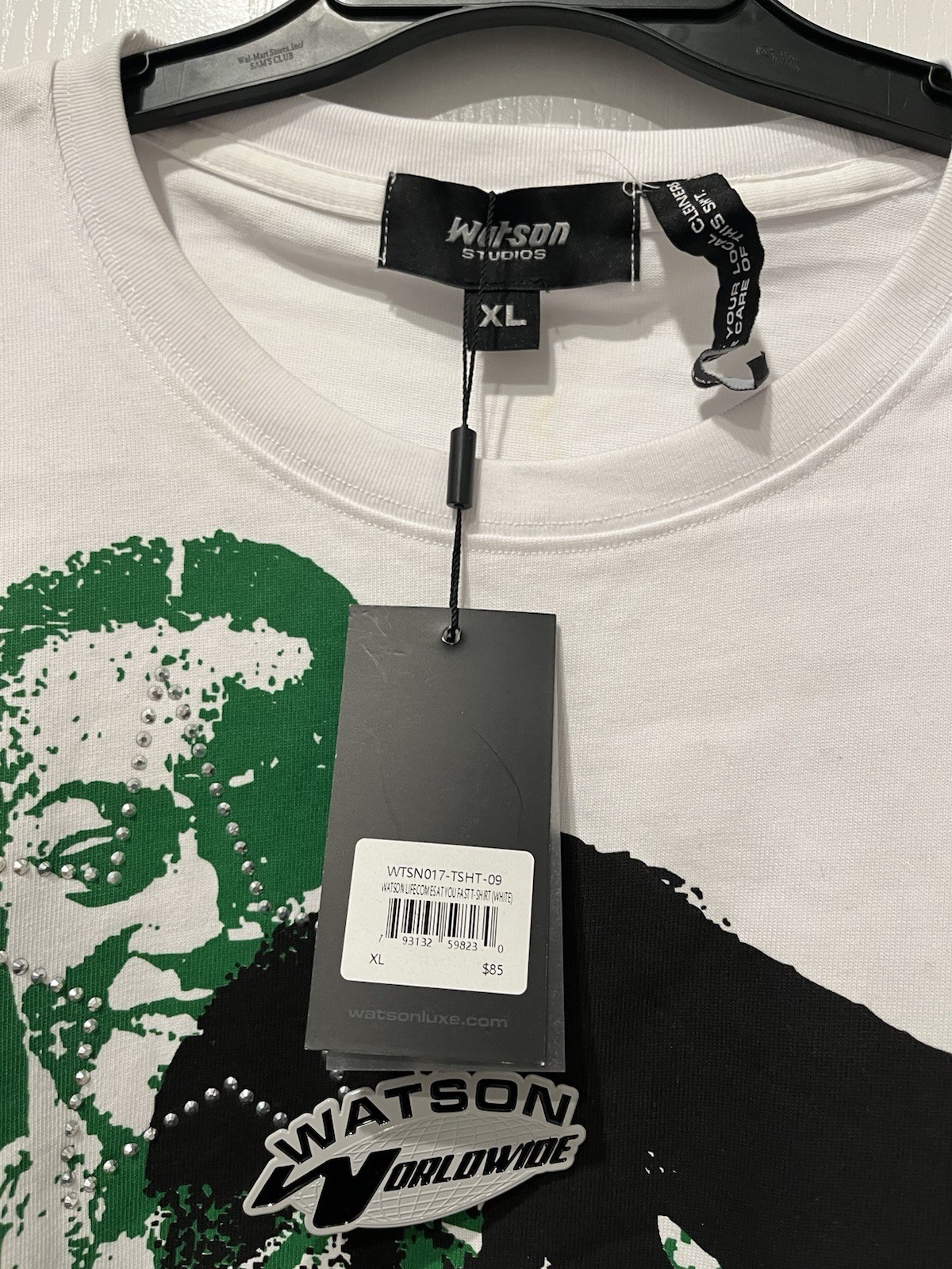 Watson Studios Graphic Tee Boxy Crop “Life Comes At You Fast” Size XL NWT