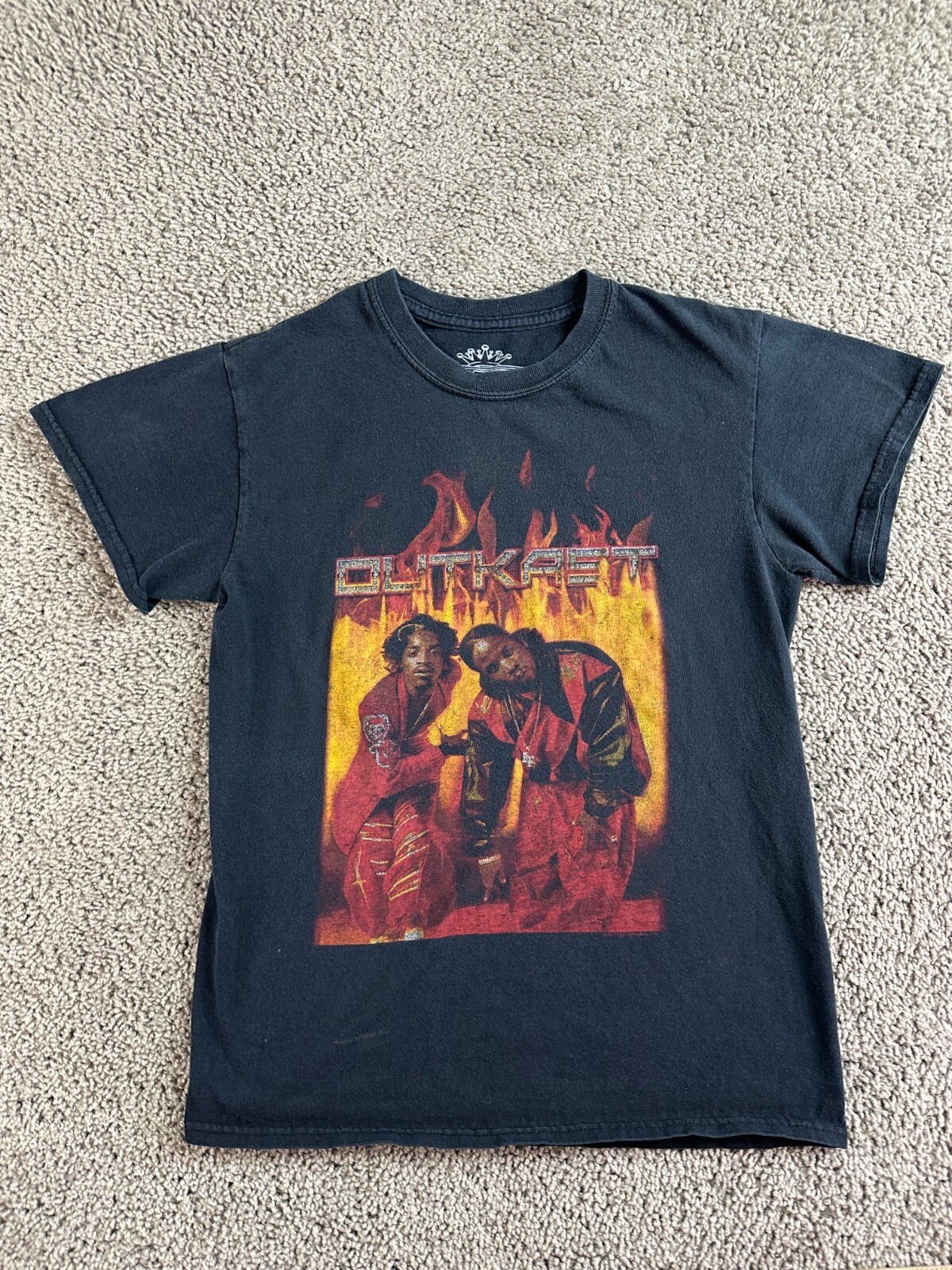 Outkast Shirt Mens Small Black Red Andre 3000 Big Boi Rap Hip Hop Casual