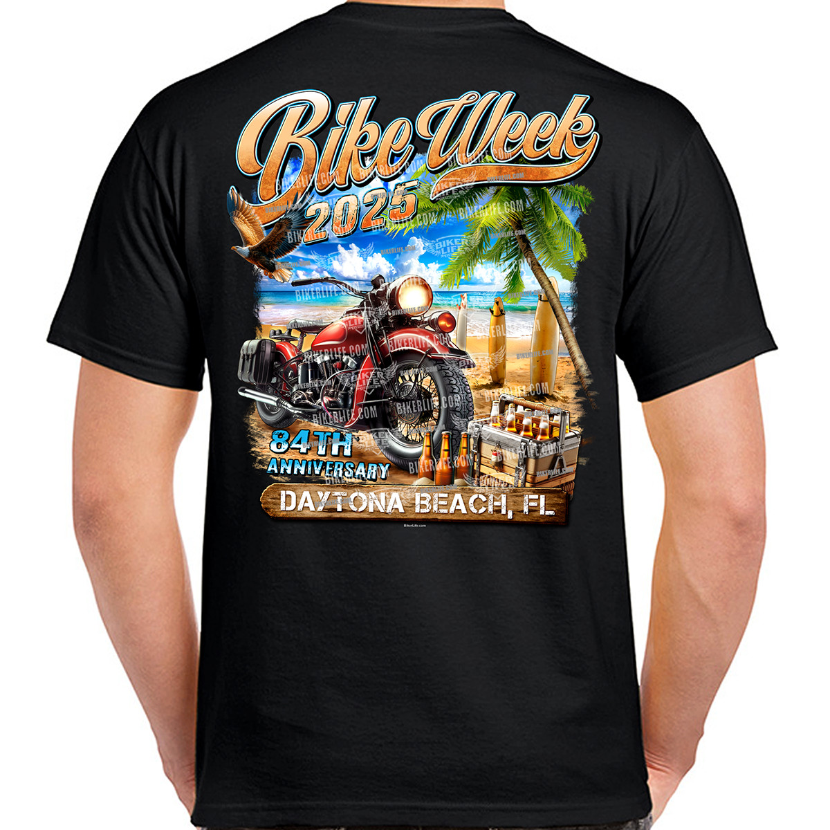 2025 Bike Week Daytona Beach Chill Beach T-Shirt No Harley