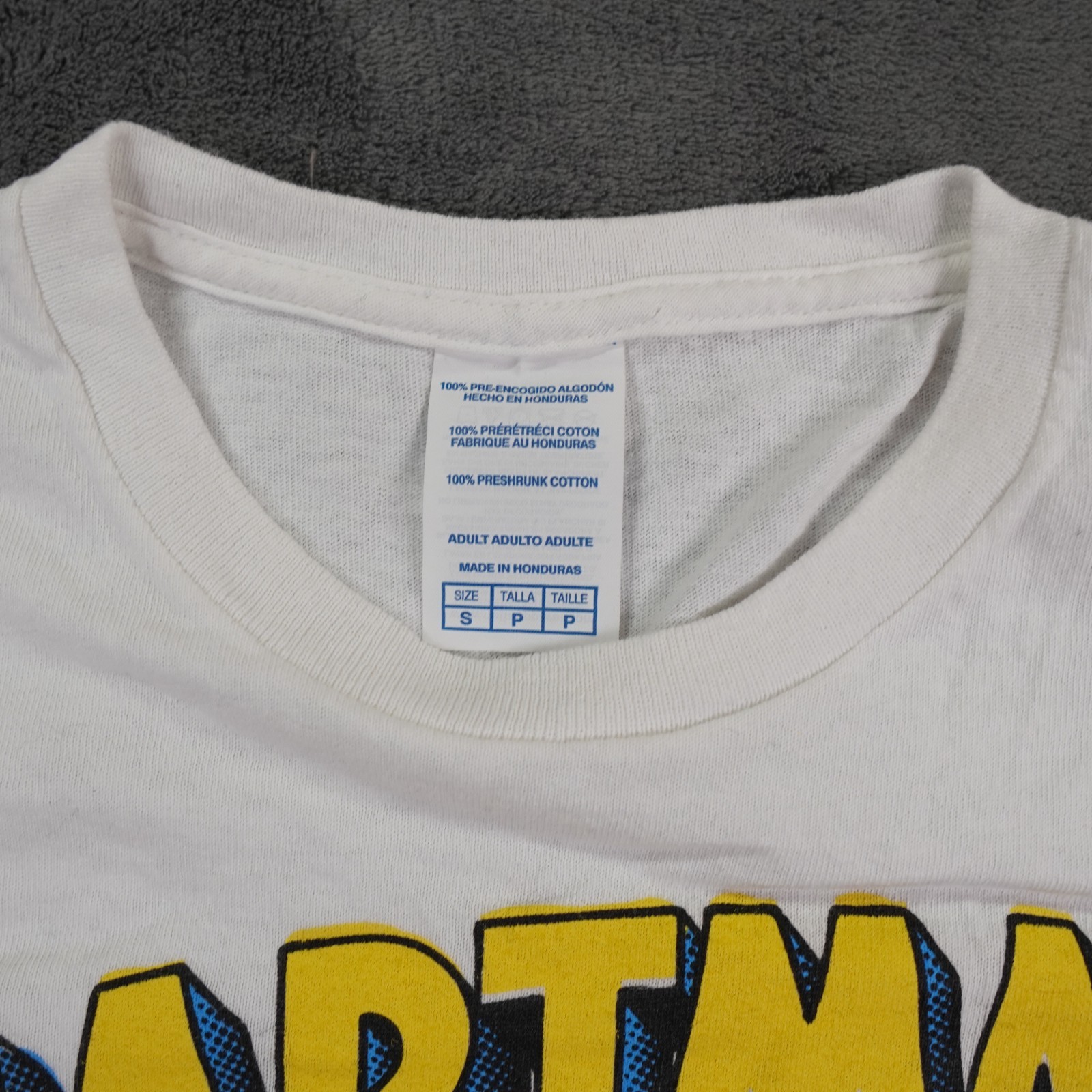 The Simpsons Bart Bartman Mens Small White Shirt Radioactive Man VTG Style