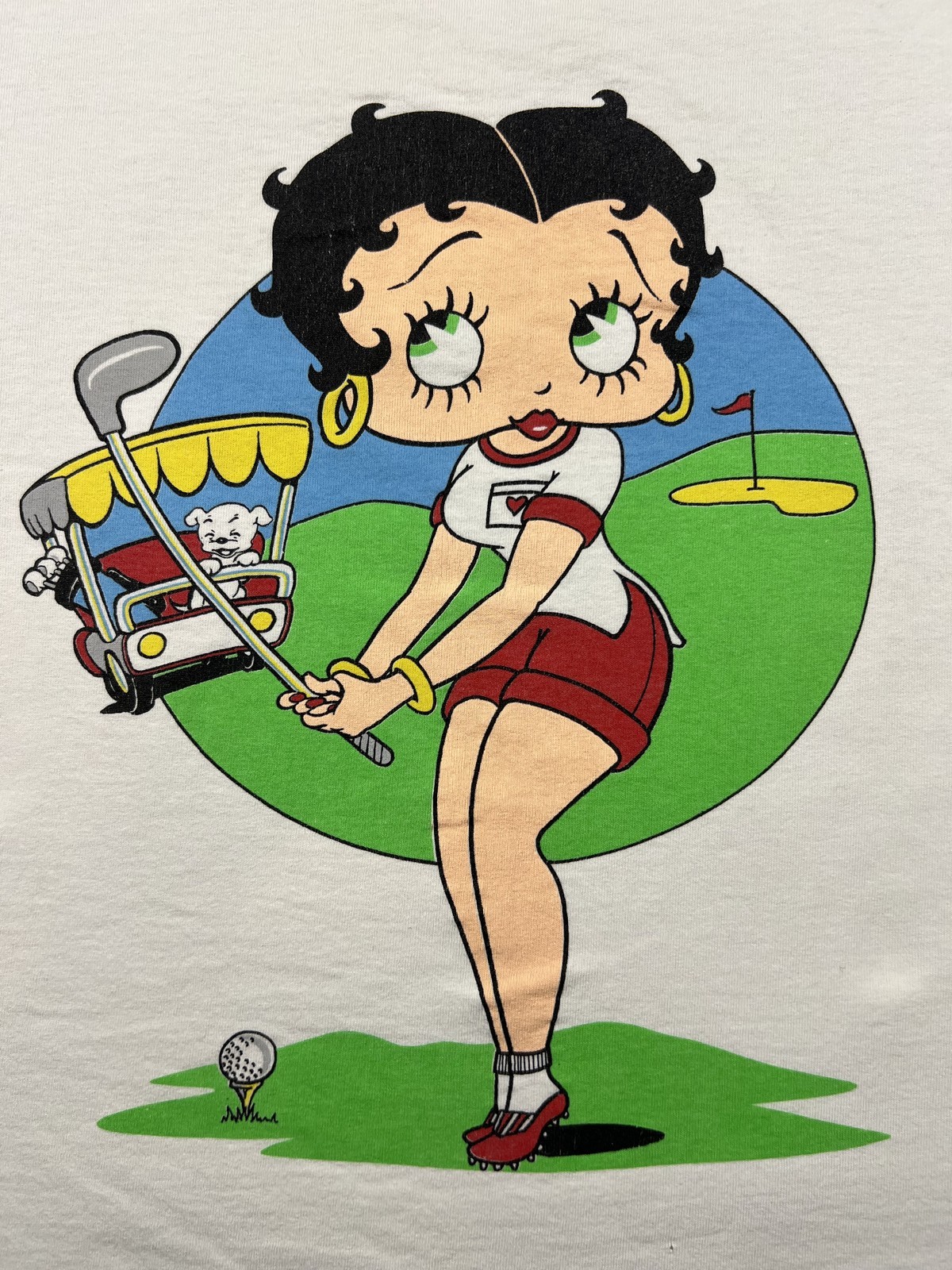 Vintage 1993 Betty Boop Golf White T-Shirt Size L