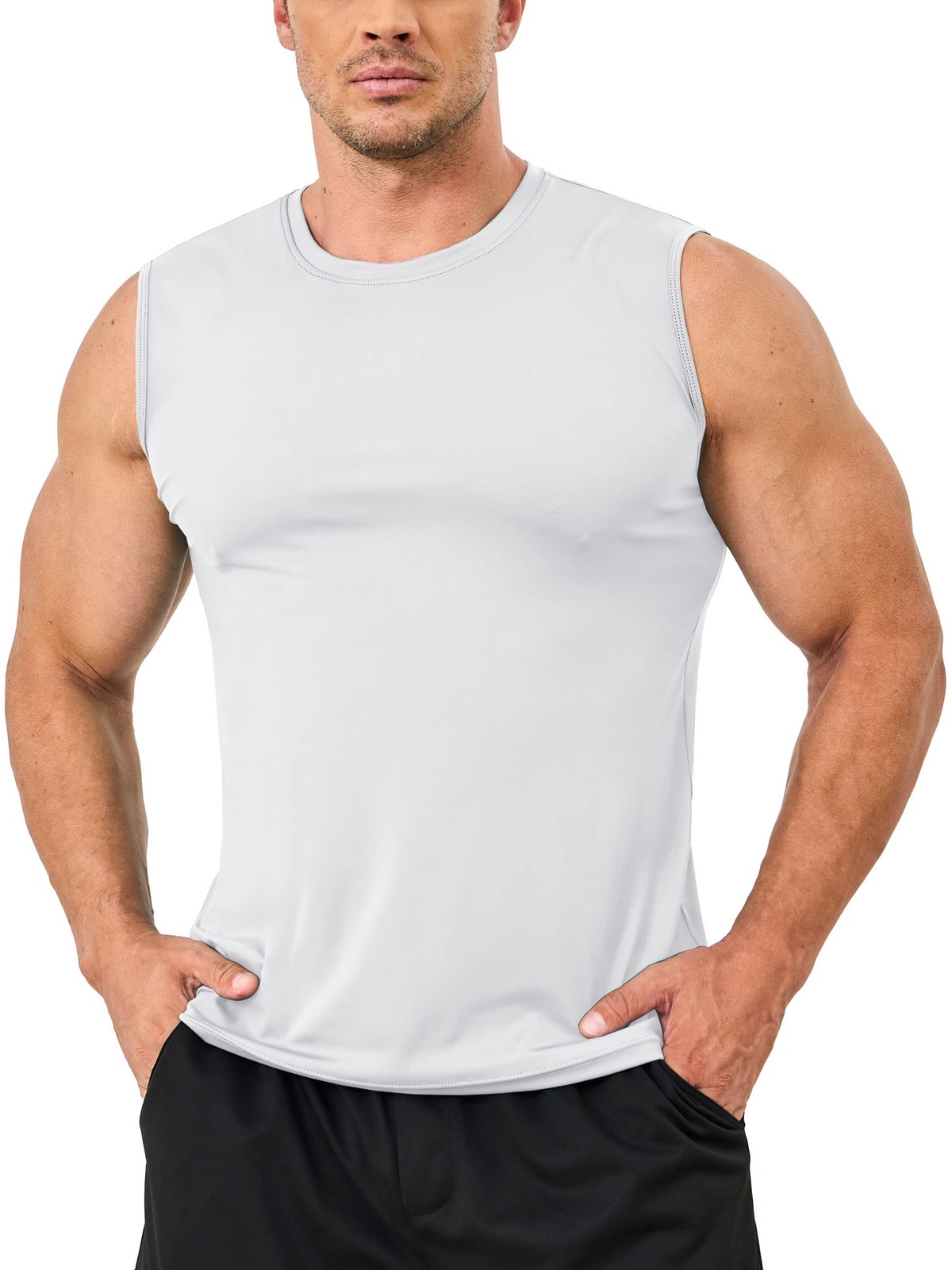 Men’s Sleeveless Tank Tops Muscel Tee Gym Workout Summer Quick Dry Undershirts