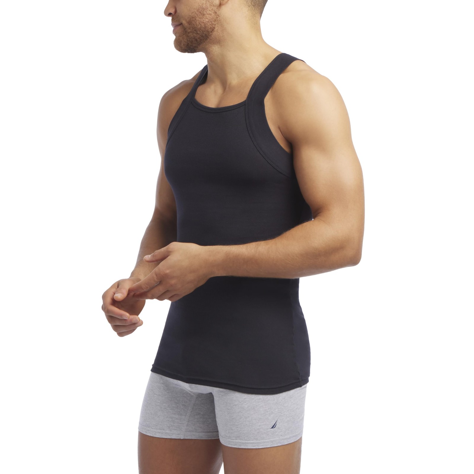 Mens Cotton Comfort Square Cut Tank Multi Pack Undershirt Sleeveless