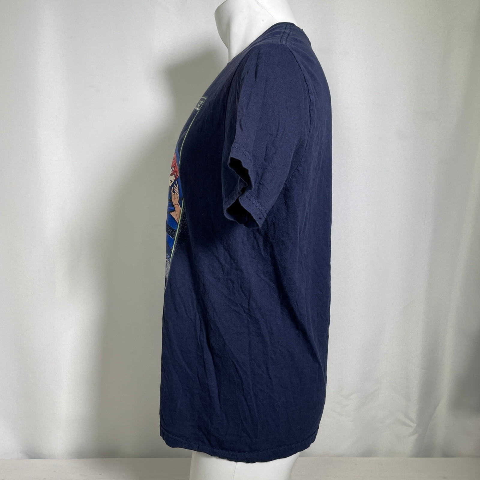 Blue Lock Team in Chains Soccer Navy Blue Ripple Junction T-Shirt Men’s LARGE