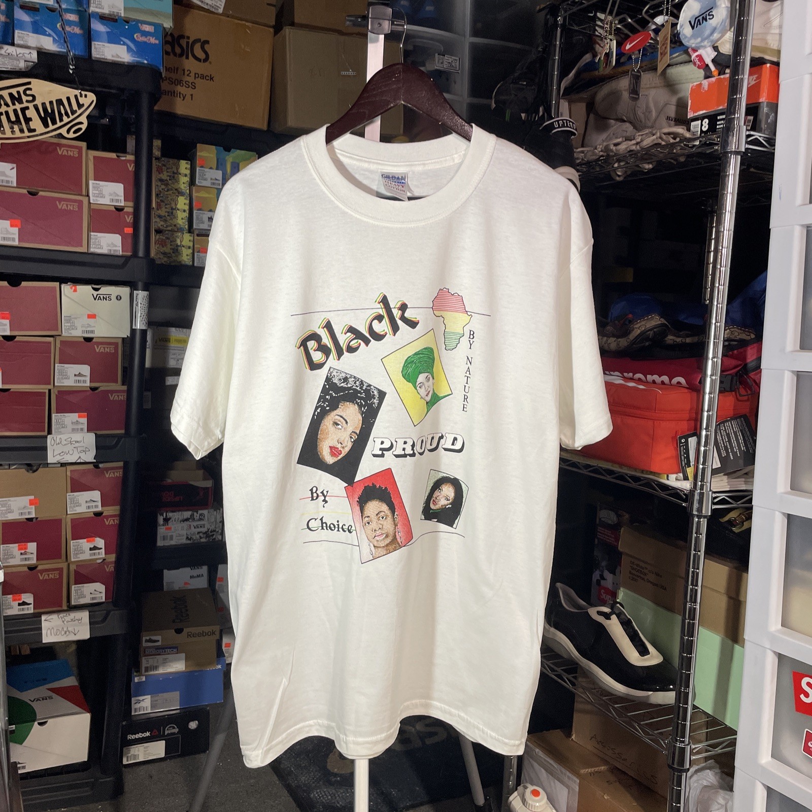 Size L Large – Black By Nature Proud By Choice – Vintage Black History Tee Shirt