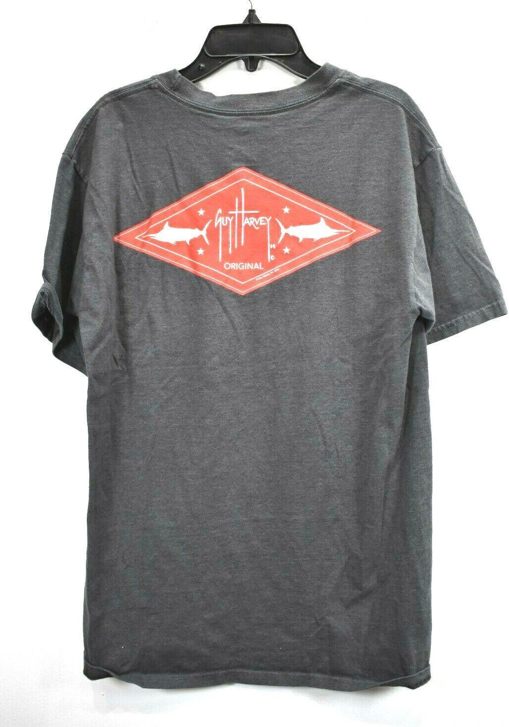 Guy Harvey Original Mens Black Scoop Neck Short Sleeve Casual Graphic T-Shirt M