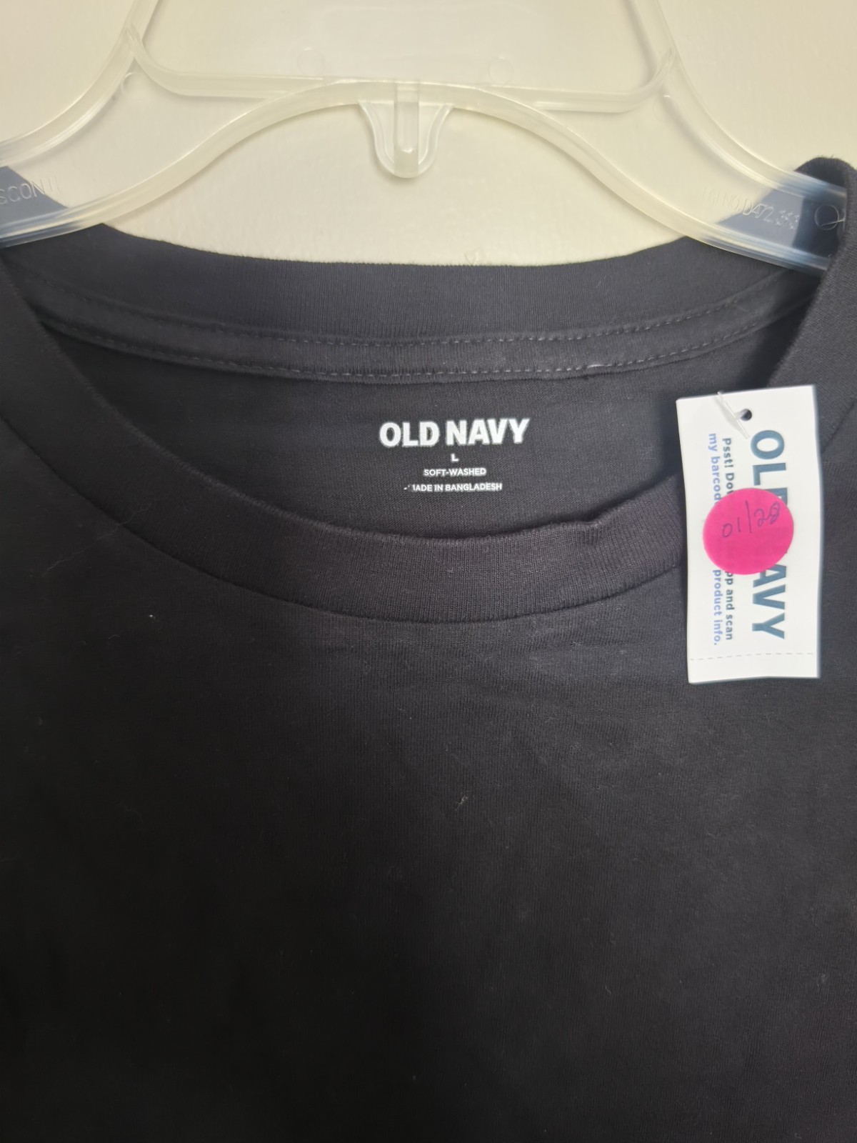 Old Navy Men’s T-Shirt Size L Black Crew Neck Short Sleeve Solid Tee.