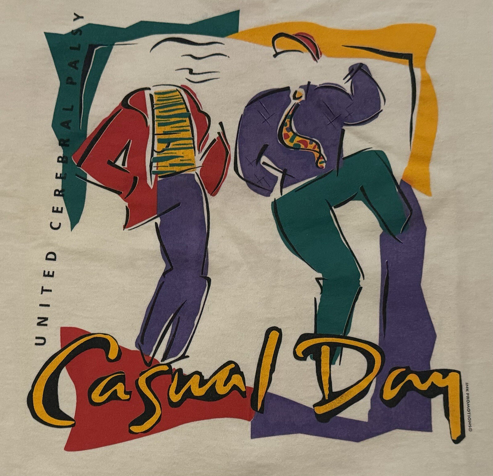 Vintage 90s United Cerebral Palsy “Casual Day” L T-Shirt Single Stitch All Sport