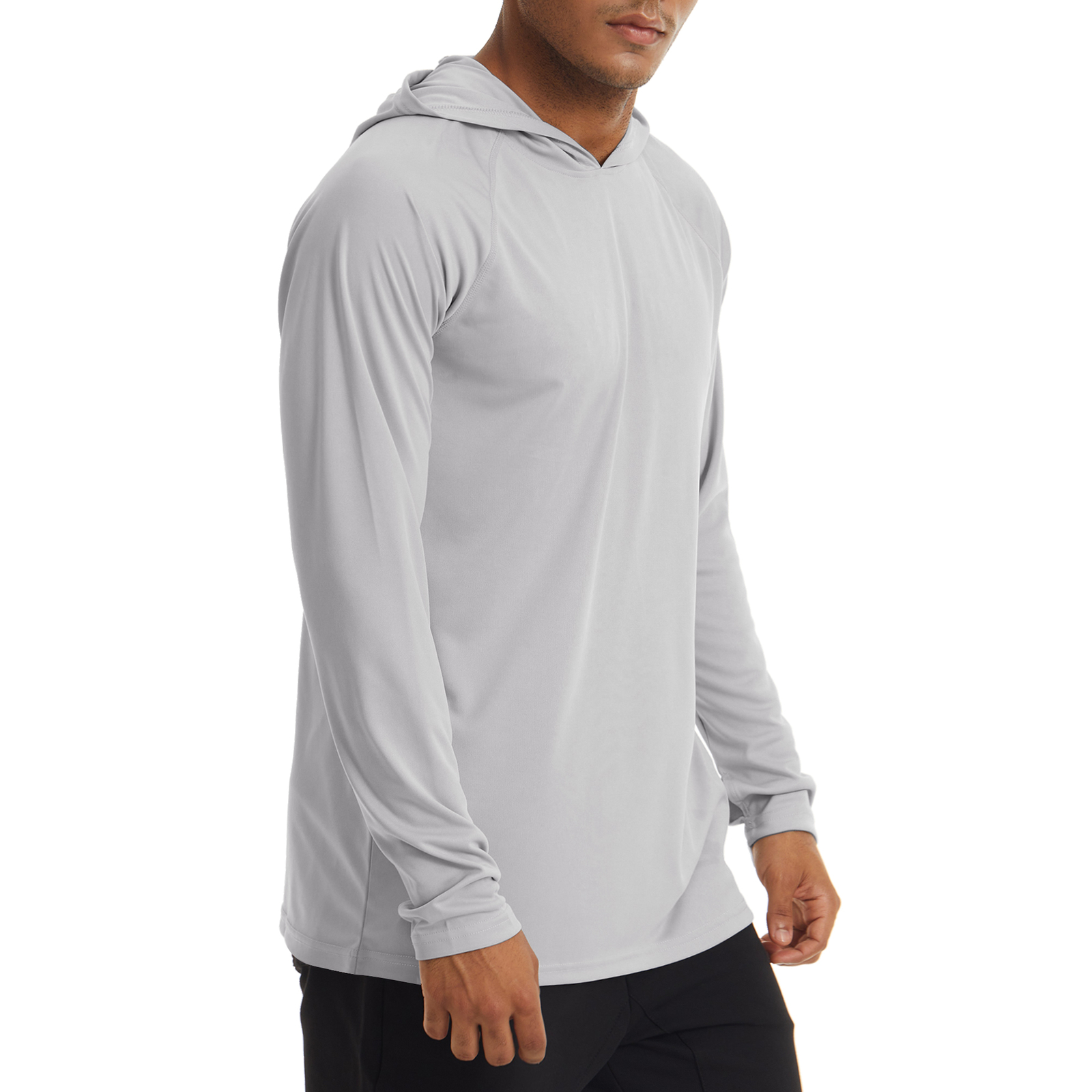 Men’s UPF 50+ Hoodies Casual Long Sleeve Outdoor Hiking Fishing Sun Block Shirts
