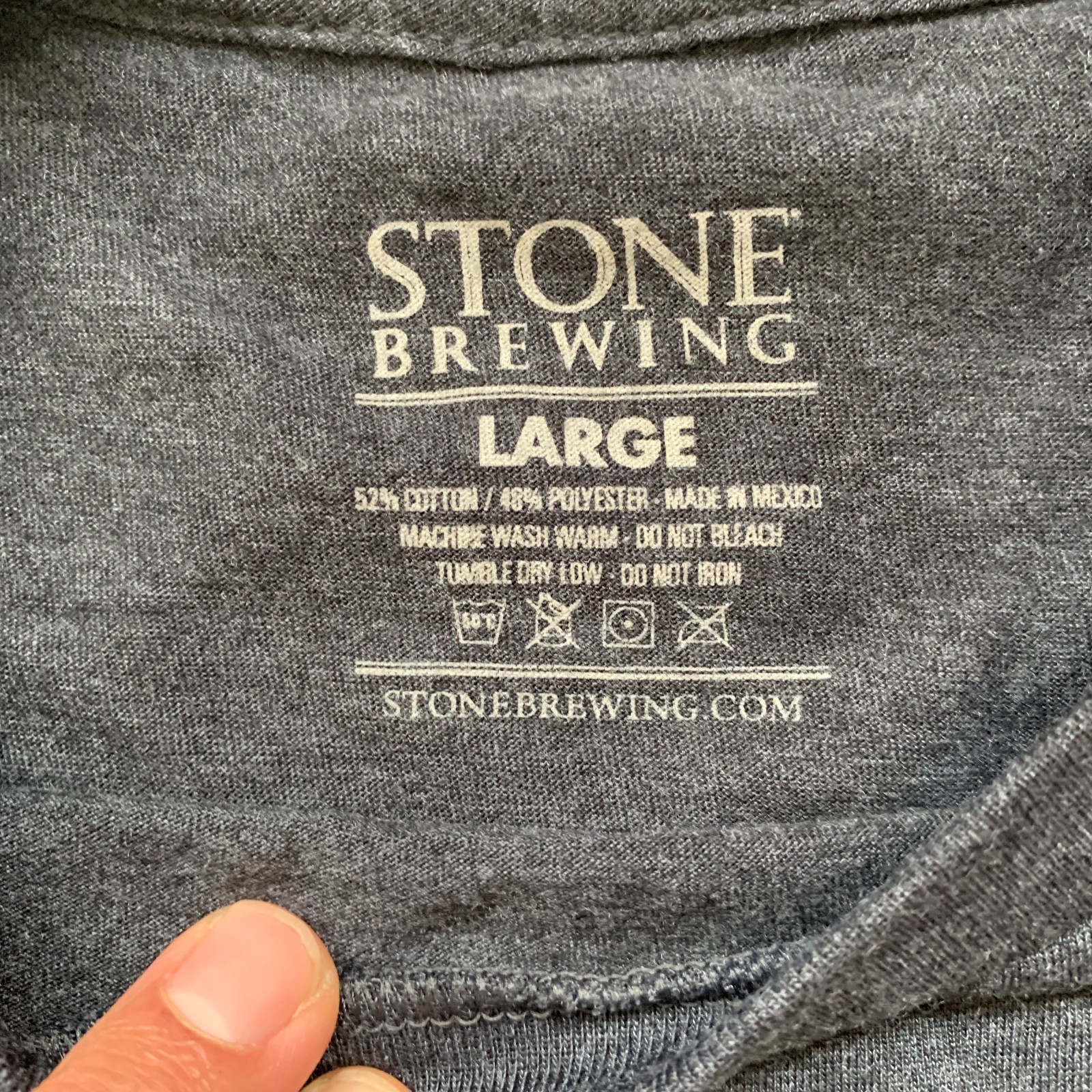 NEW STONE BREWING Black Double Sided Long Sleeve LOGO Spellout T Shirt Pick Size