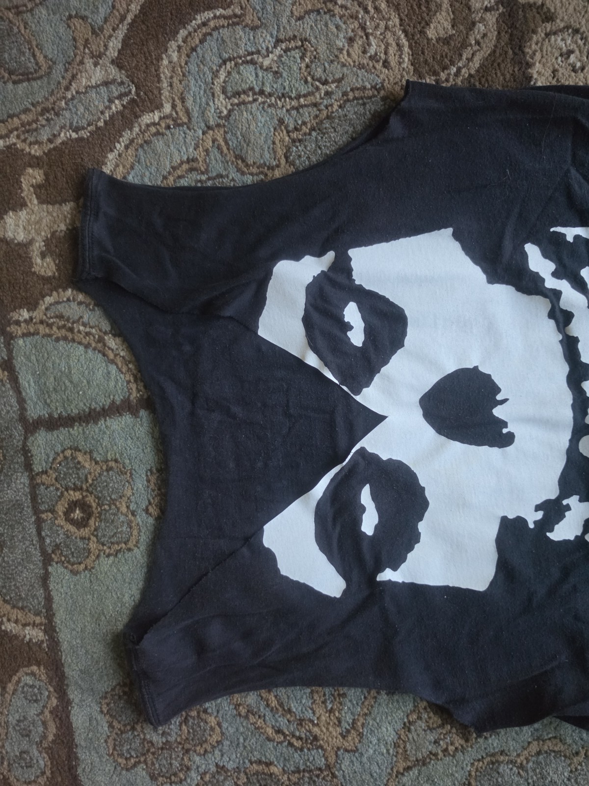 VTG Y2K DIY Misfits Cutt Off Shirt: Crust Punk Metal MOTO Thrashed Goth