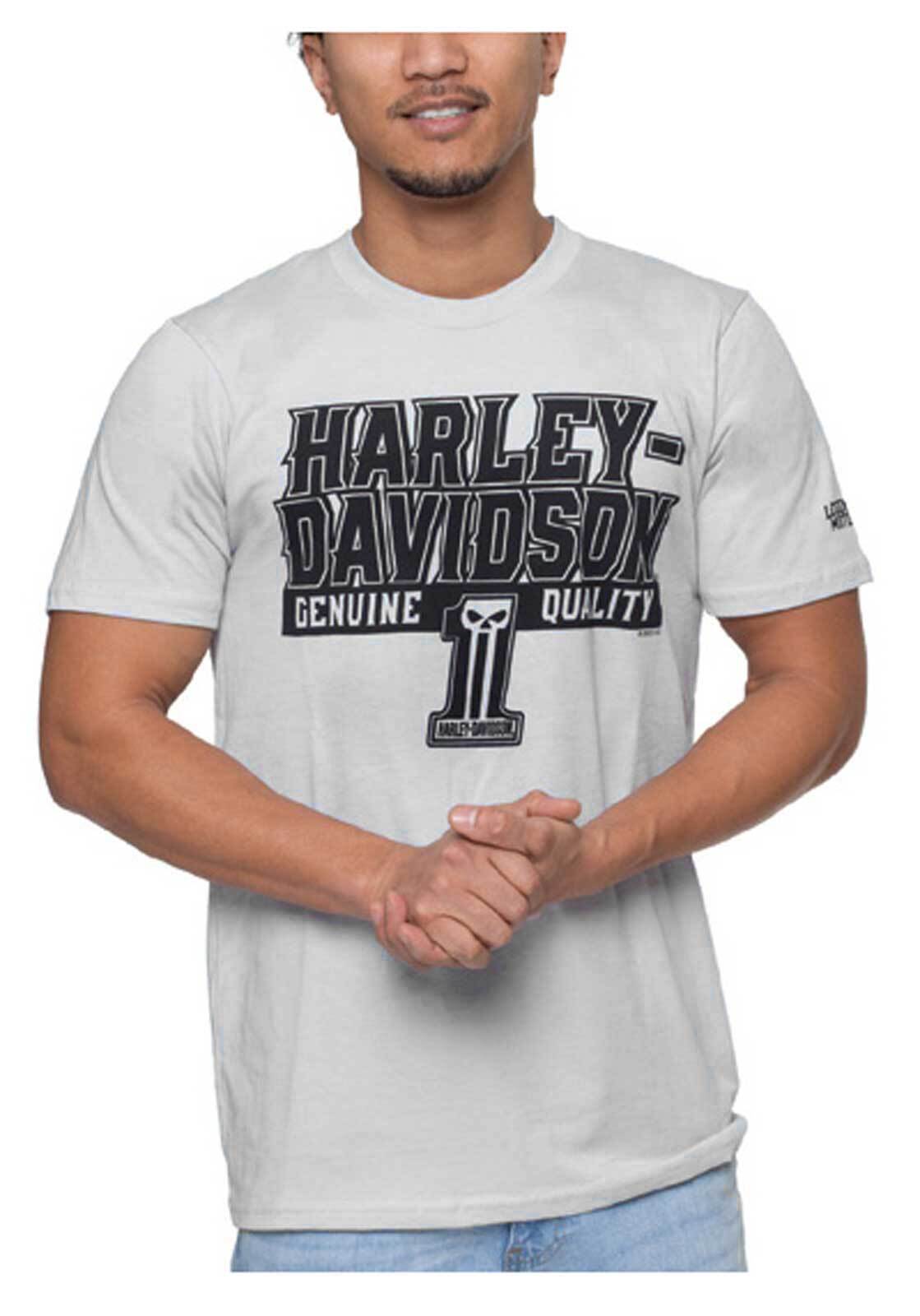 Harley-Davidson Men’s Far Away H-D Short Sleeve Crew-Neck T-Shirt – Gray