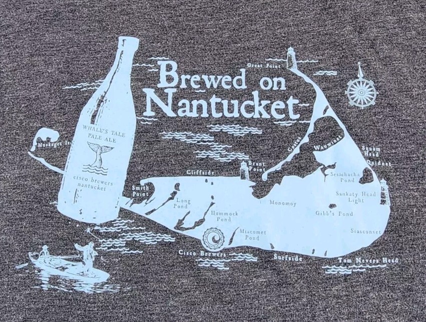 Cisco Brewers Shirt Mens Medium Whale’s Tale Pale Ale Nantucket Beer Adult A33