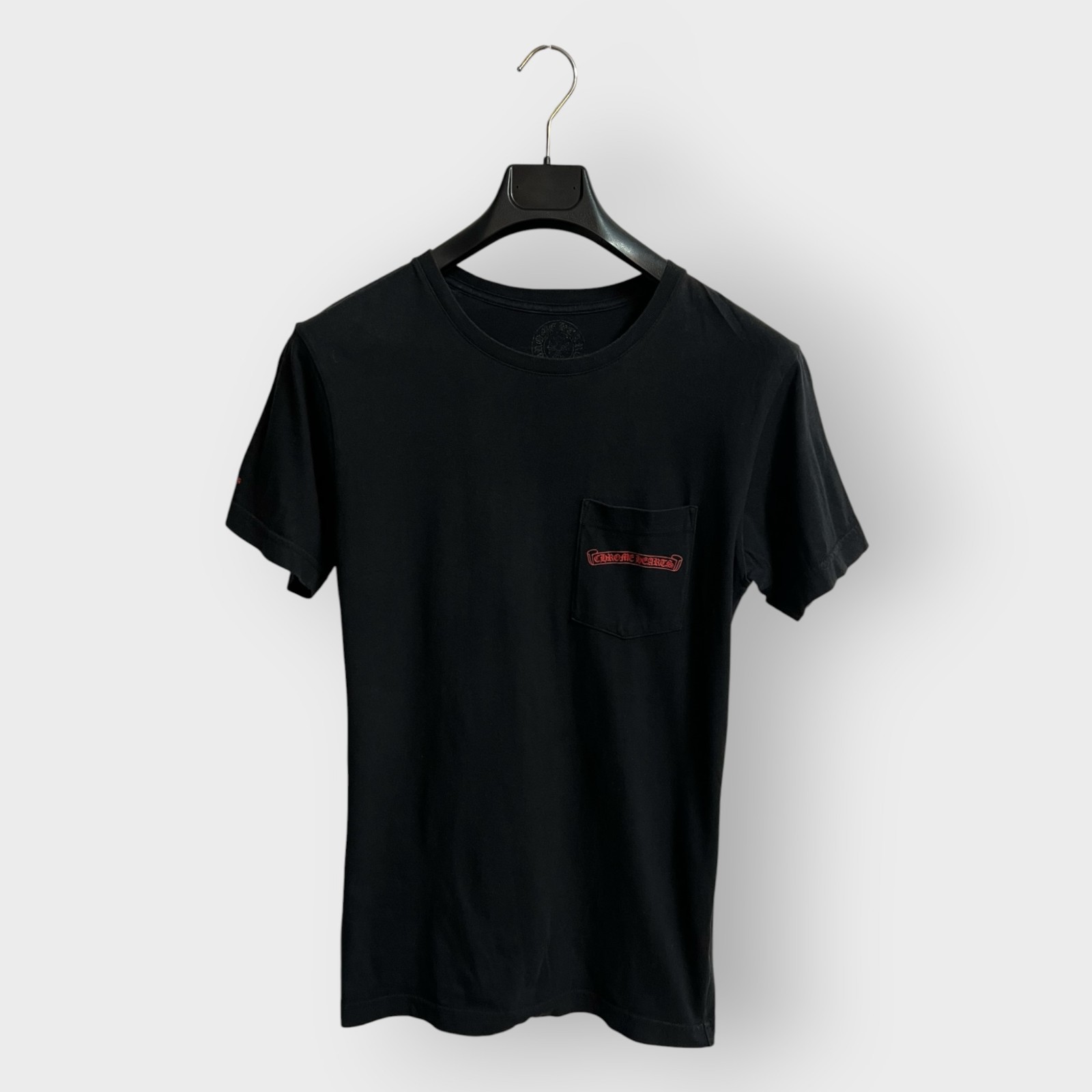 Chrome Hearts Black Graphic Pocket T-Shirt Horseshoe Logo Size M