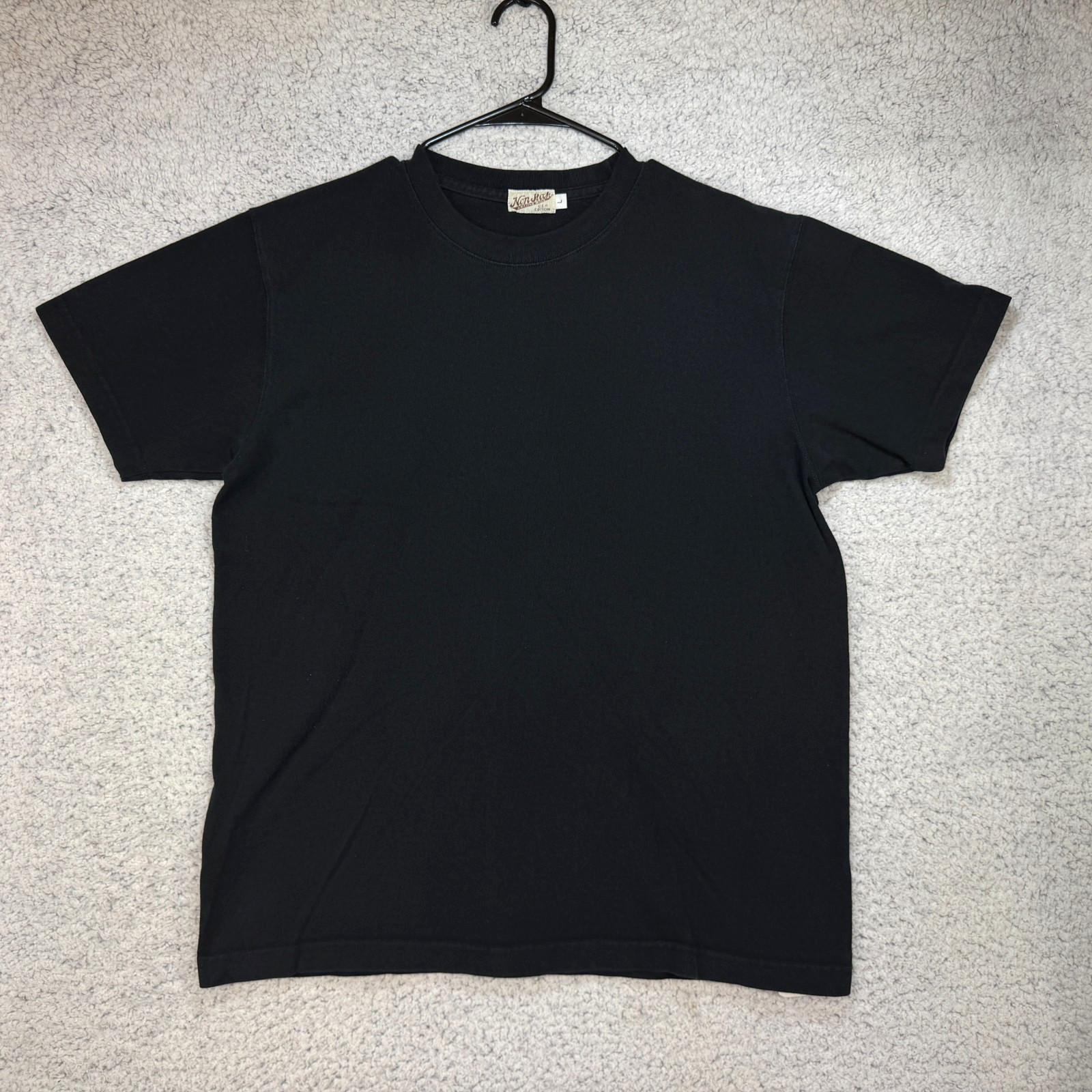 VTG Non Stock Knitting Mills Made In USA Black Tee T Shirt Men’s Large