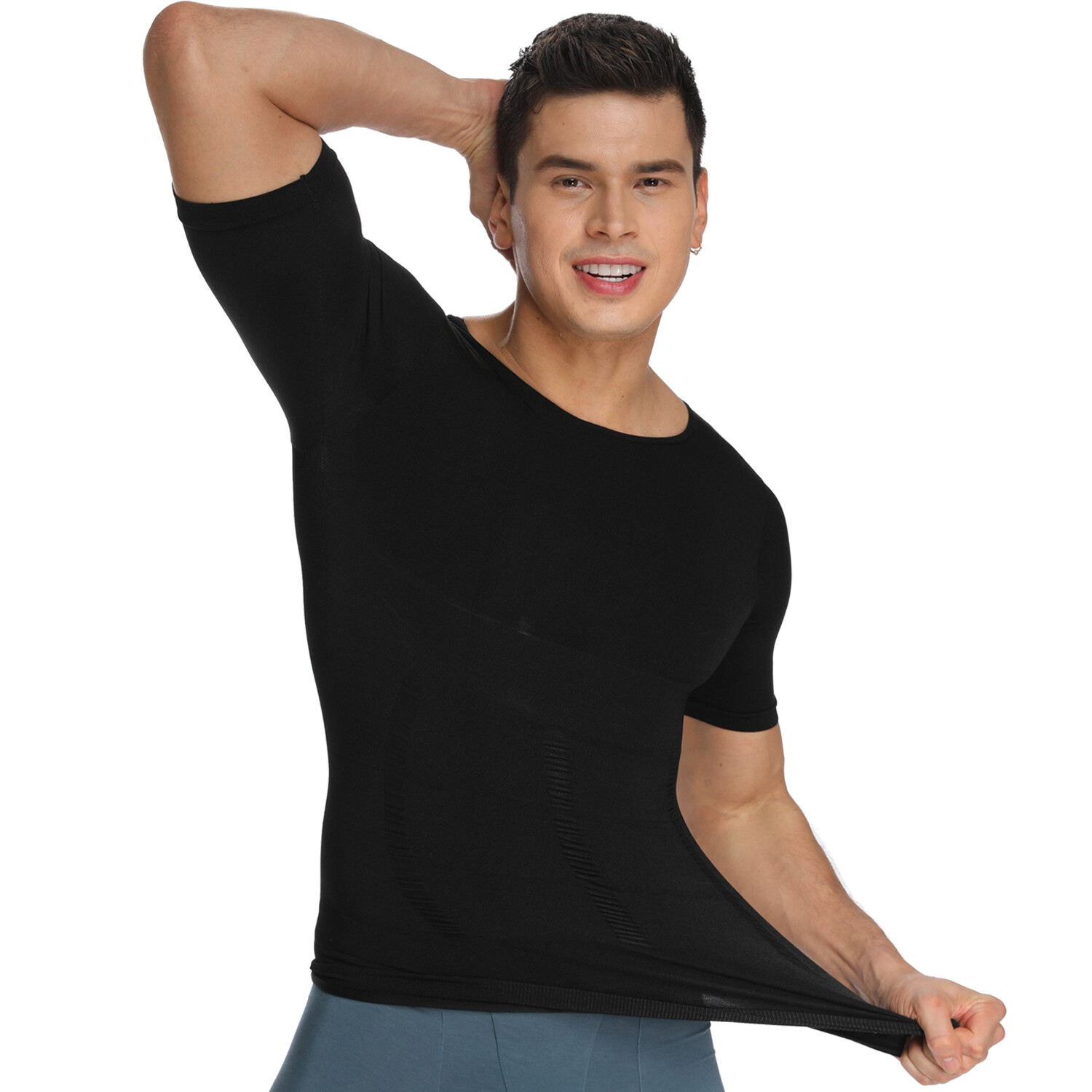 Men’s Seamless Slimming Body Shaper Vest Abdomen T-Shirt Compression Sport Top