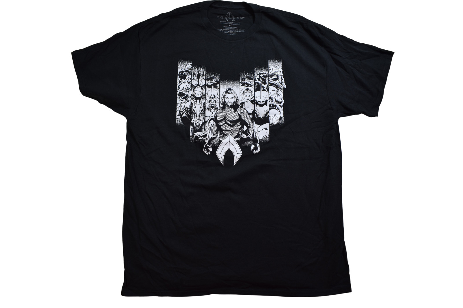 Aquaman Mens Aquaman Black Tee Shirt New M, L, XL, 2XL