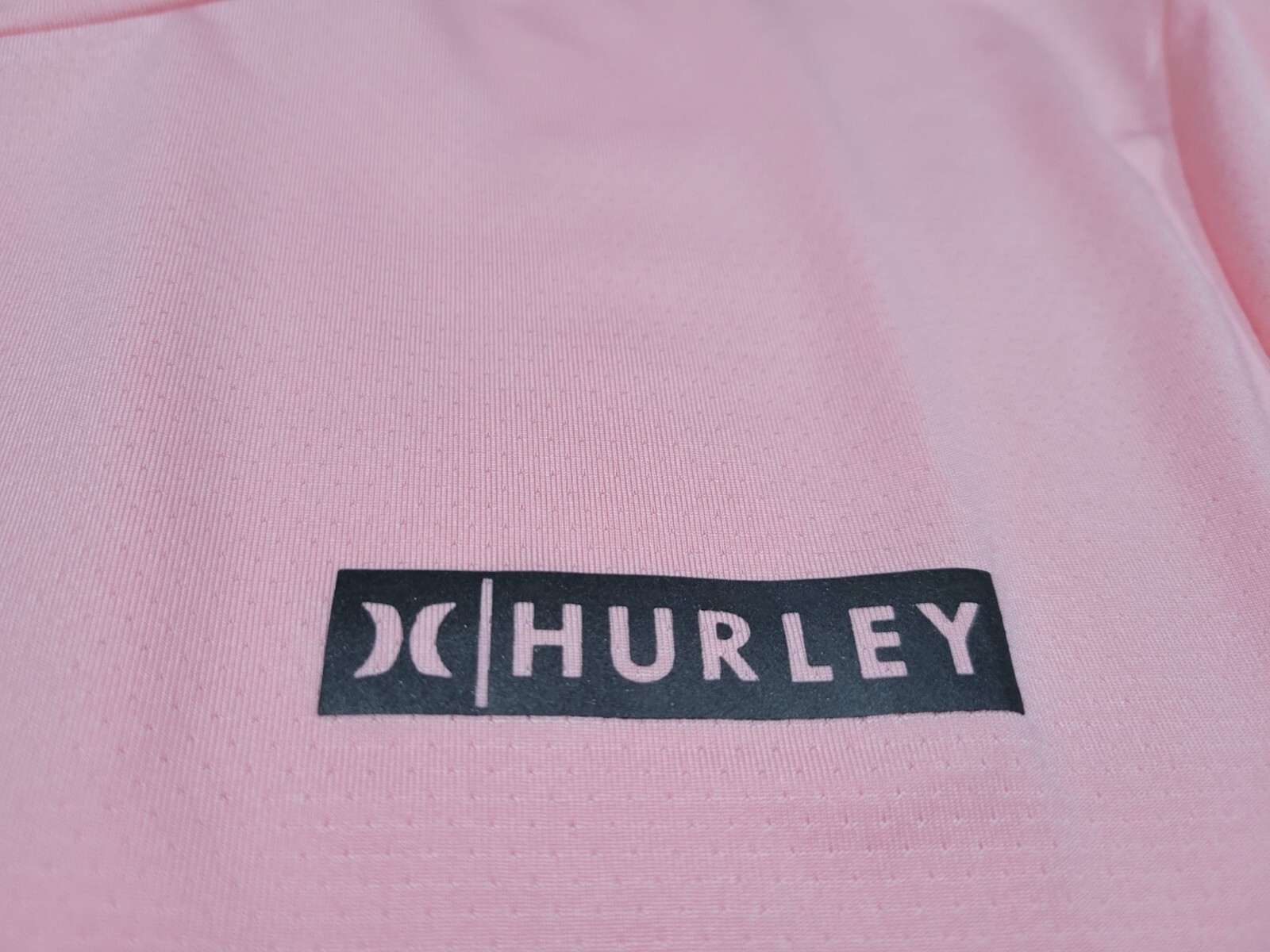 Hurley Mens Performance Essentials Block Logo Apricot Blush Multi Sports Shirt