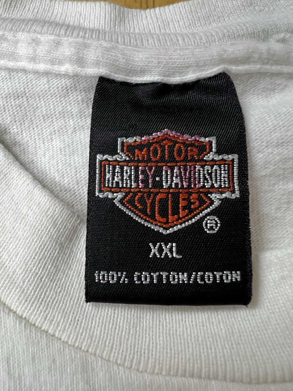 VTG 1998 Harley Davidson Eagle Face Eye Bakersfield, CA Sz XXL White T-Shirt See