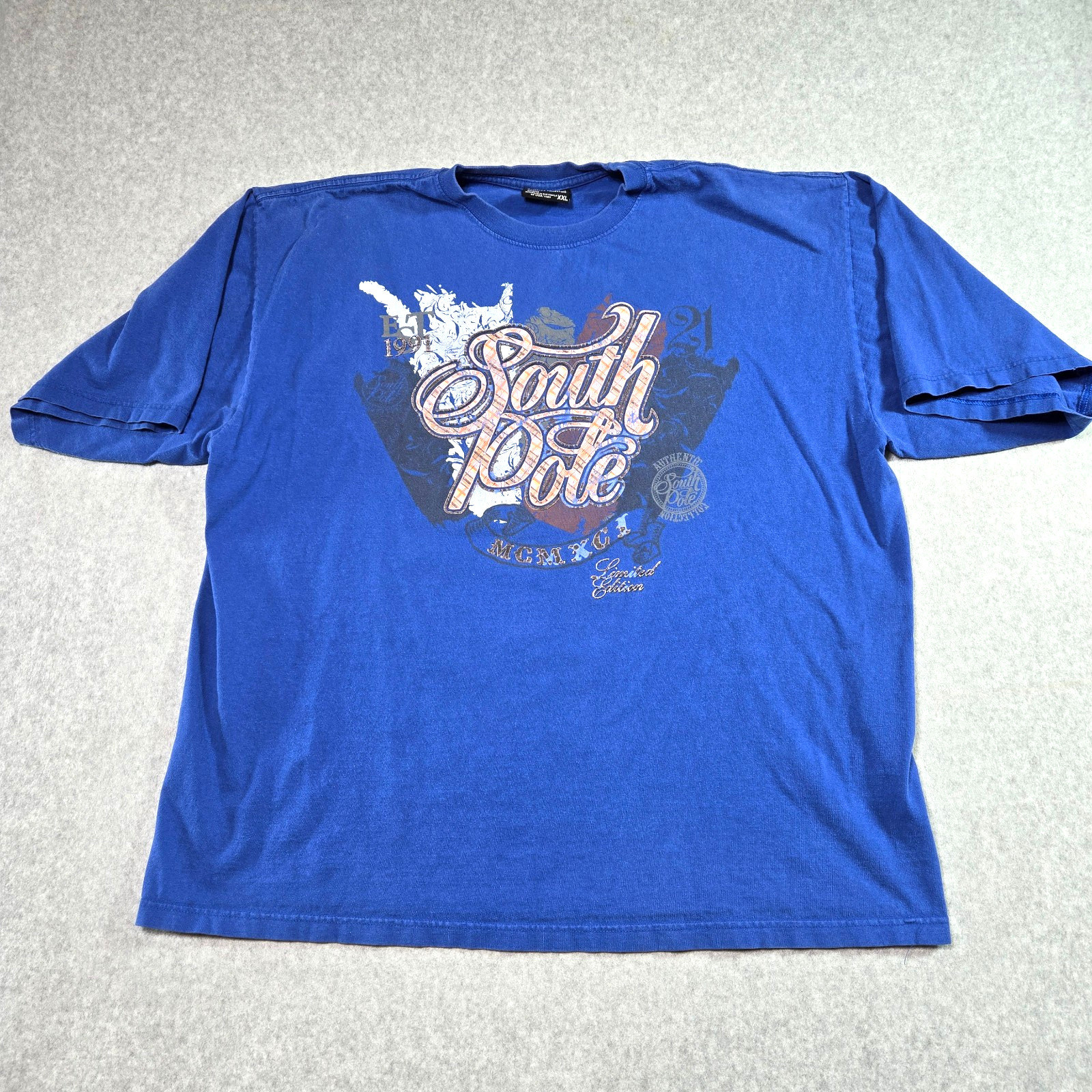 Southpole Mens XXL Blue Authentic Collection Limited Edition MCMXCI Hip Hop Y2K