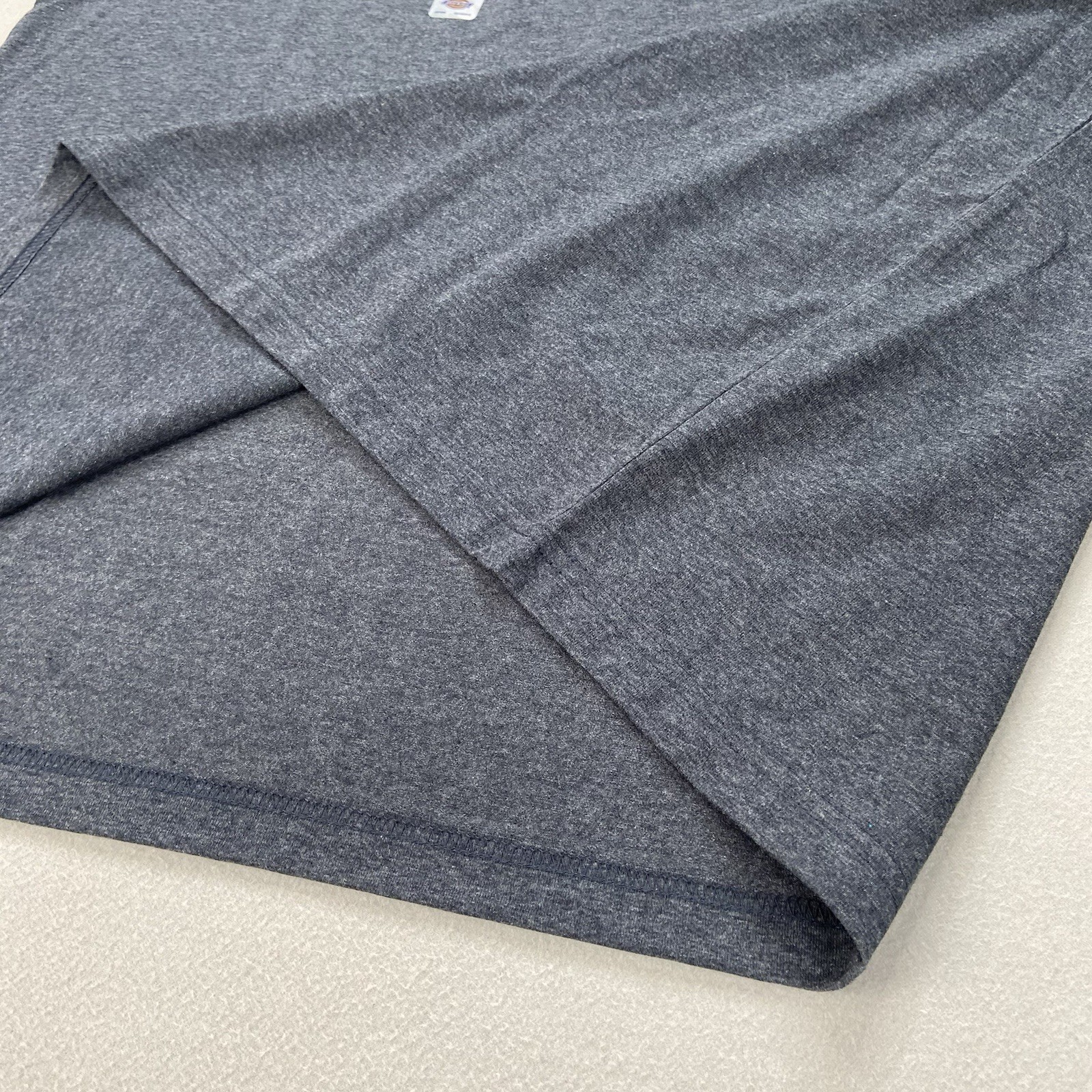Dickies Long Sleeve Heather Heavyweight Henley Shirt Navy Heather Mens Size 2XL