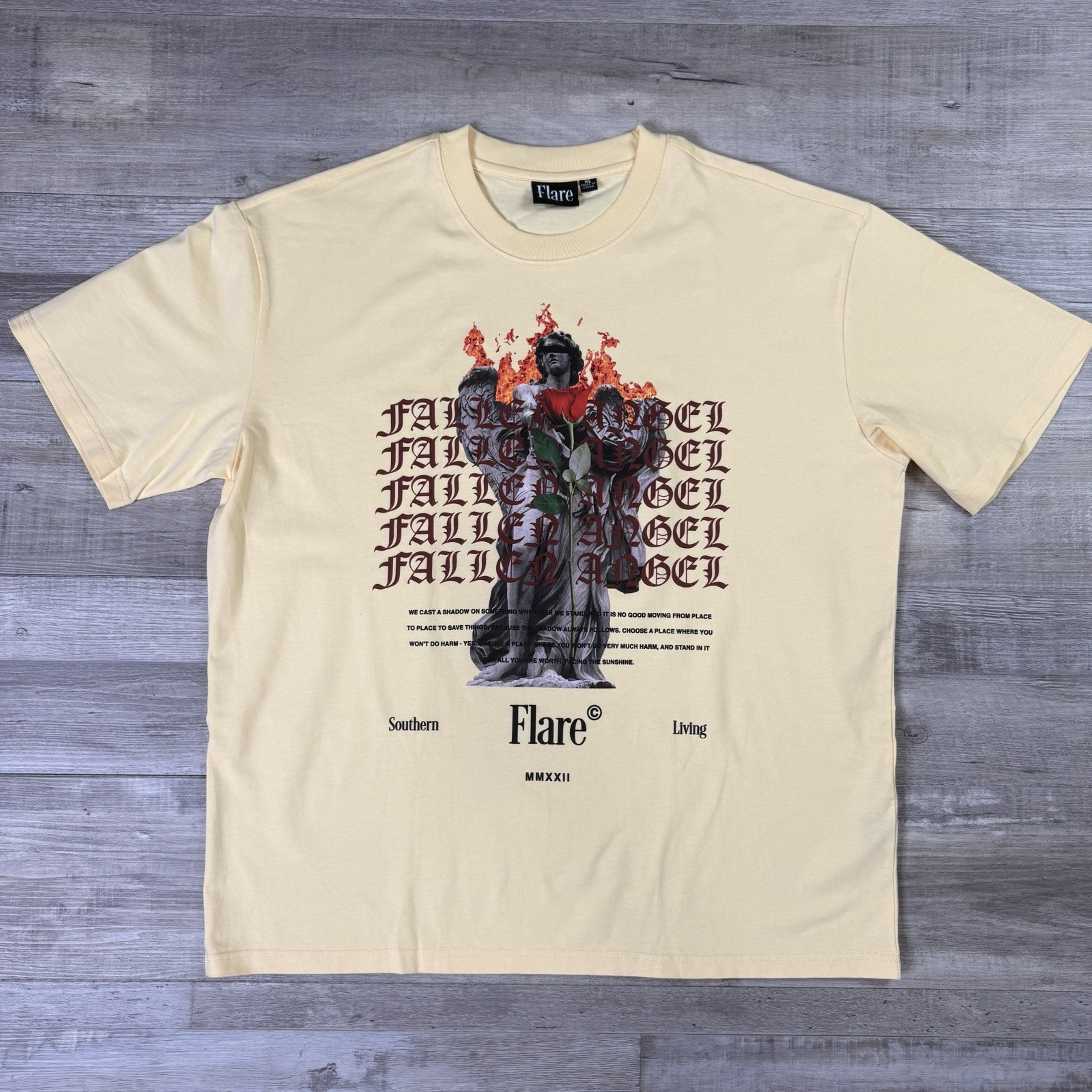 Flare Fallen Angel T Shirt XL | Streetwear Tee Yeezy Slide Pure Match ma maniere