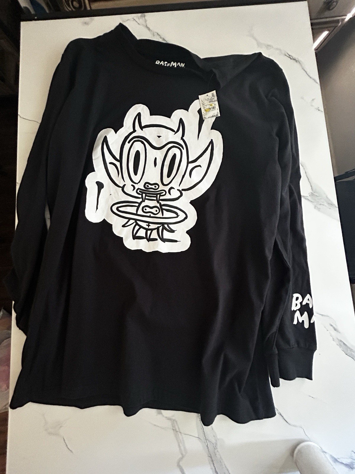 Baseman Mad Engine Black Graphic Long Sleeve T Shirt Men’s XXL