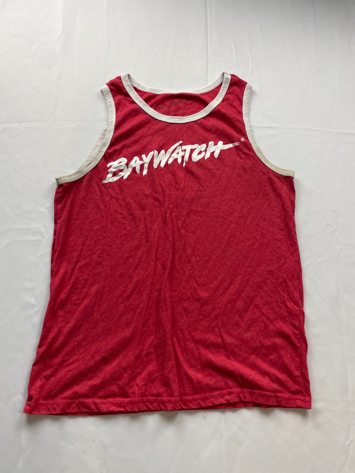 Baywatch Tank Top Womens Red Malibu Beach Patrol Sleeveless Summer Scoop Neck