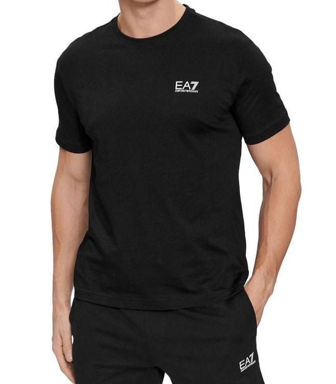 Emporio Armani Black Men’s T-Shirt Round Neck, size M*L*XL*2XL*3XL ,Stripe logo