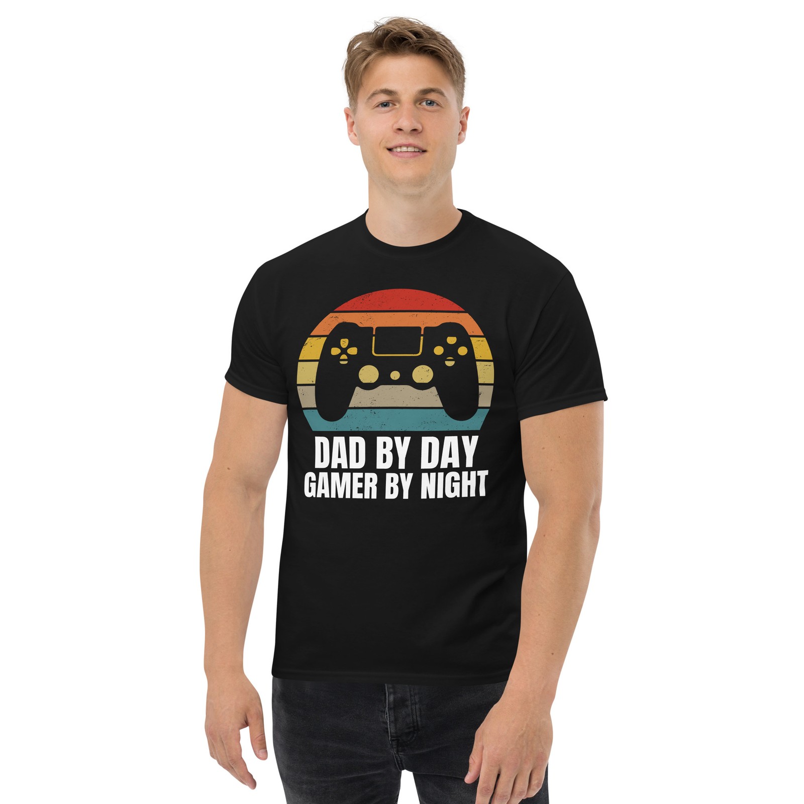 Dad By Day Gamer By Night Retro Gaming Design for Gaming Fathers