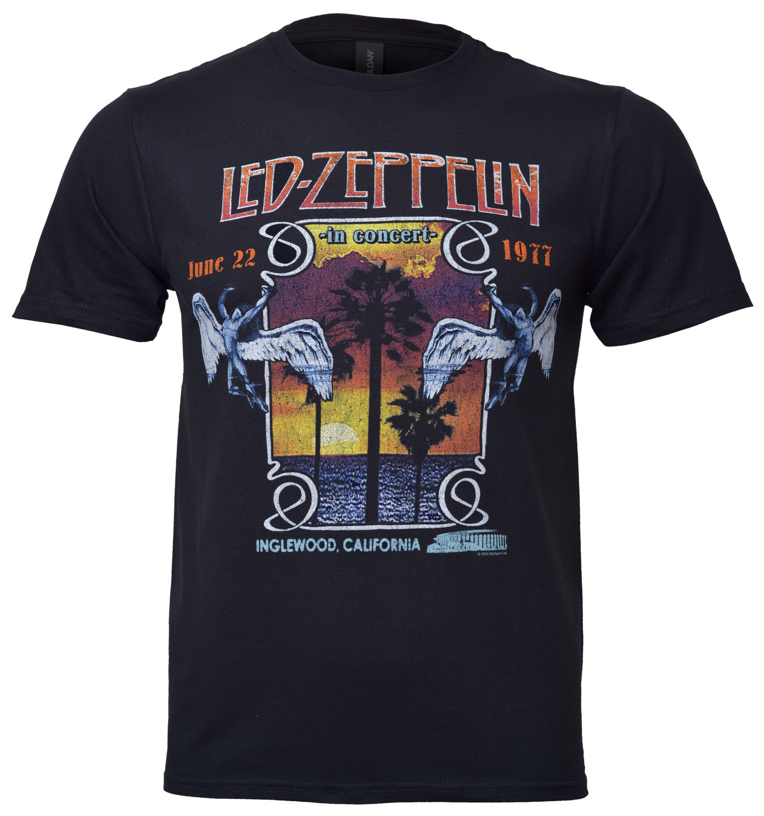 Official Led Zeppelin T Shirt Inglewood In Concert 77 Robert Plant New S To 2XL