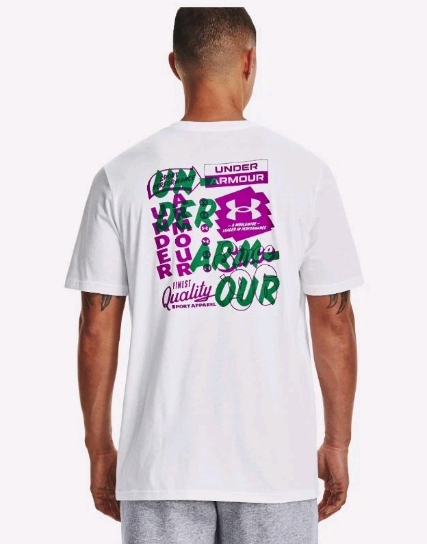 Under Armour Men’s Extra Large XL Vintage Type T-Shirt White Loose NWT