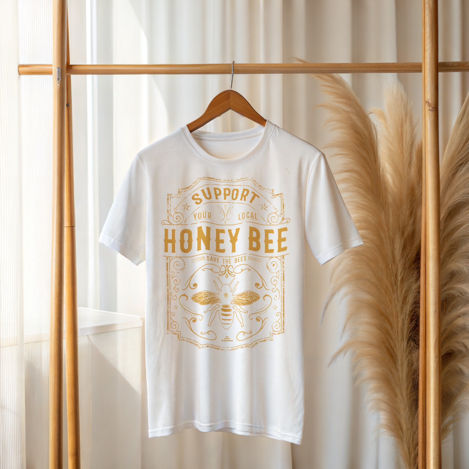Support Your Local Honey Bee T-Shirt – Save the Bees Graphic Tee A316
