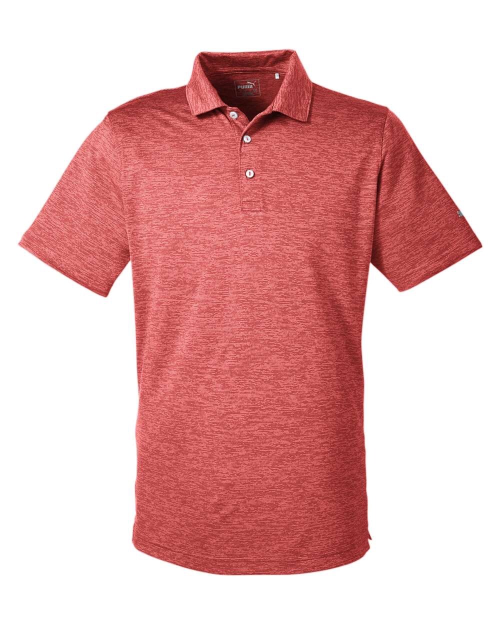 Puma Golf Men’s S-4XL Icon Heather Polo Dri-FIT Stretch Collared Sports Shirt