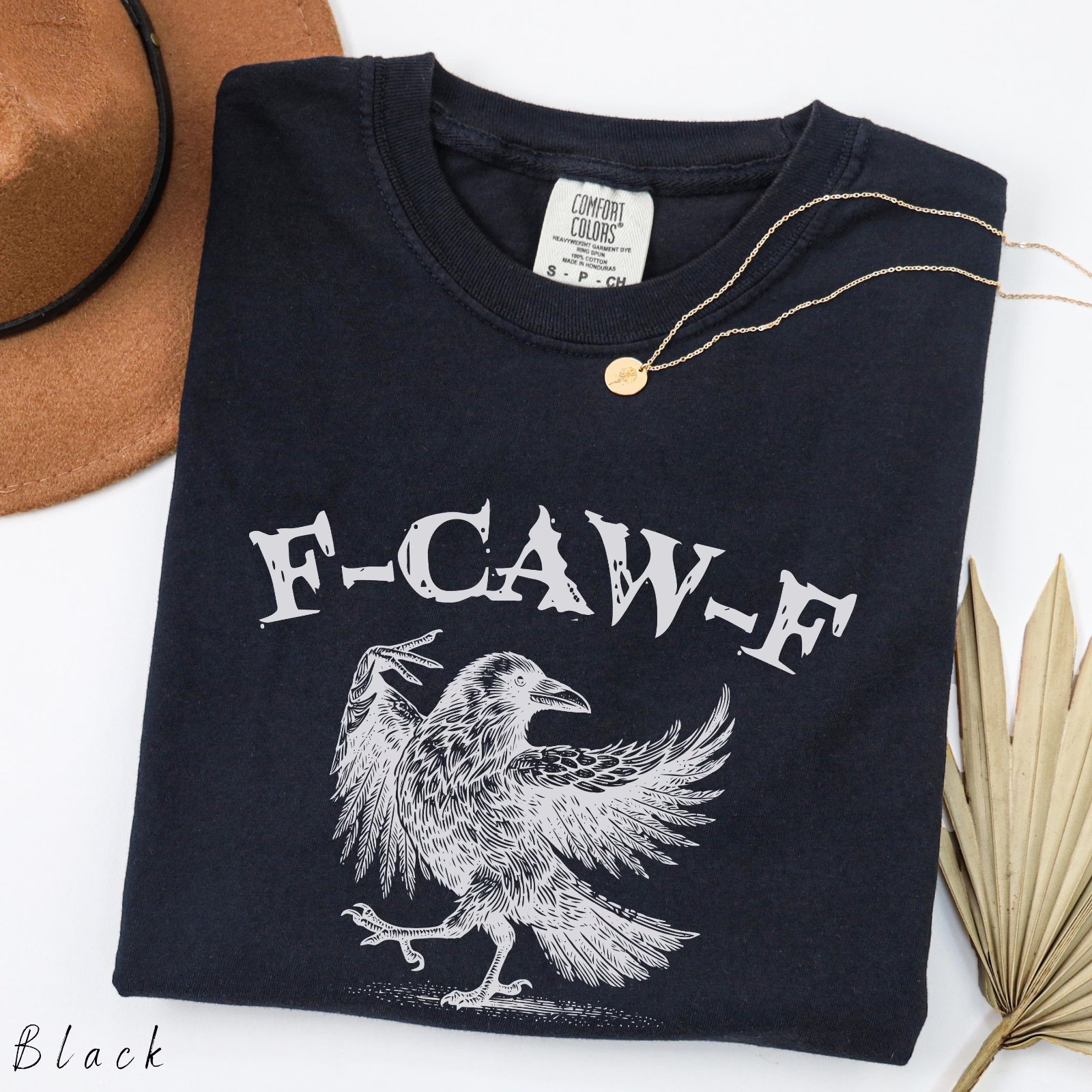 Funny Crow Shirt, F-caw-f T-shirt, Black Crow Sweatshirt T-Shirt