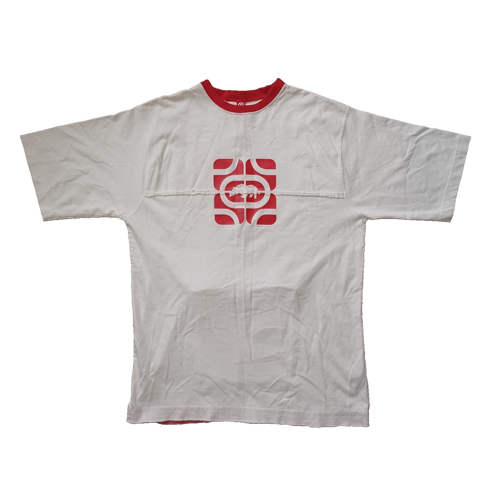 Ecko Unlt Shirt Mens Large White Red Rhino #72 Logo Front Back Hip Hop Y2k