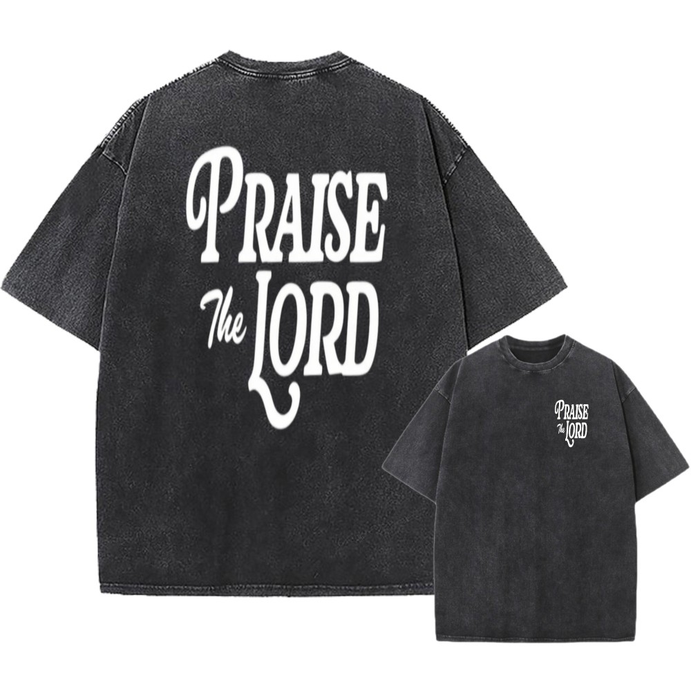 100% Cotton Oversized T-Shirt, Praise The Lord Vintage Streetwear Unisex Tee
