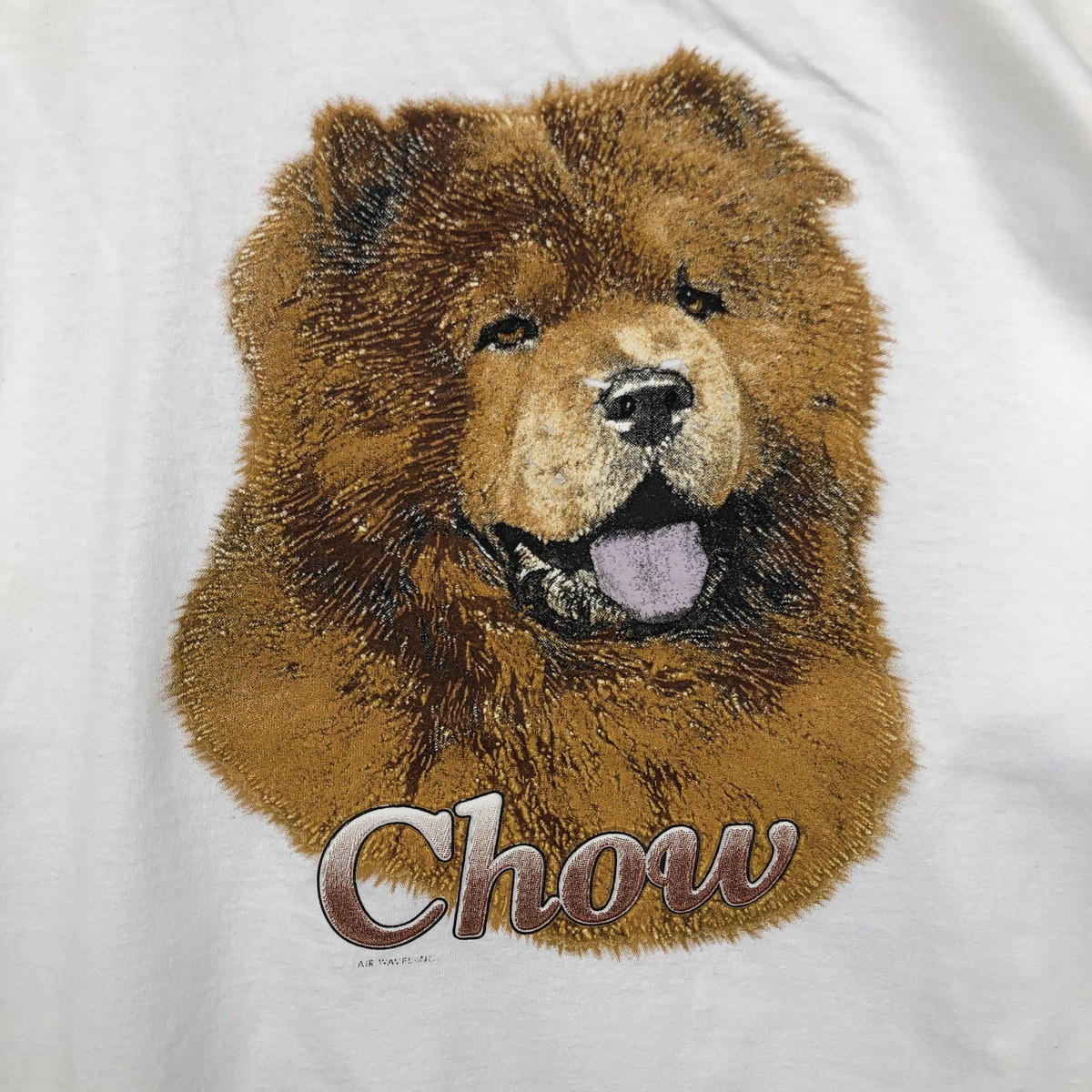 Used 90’S-00’S Fruit of the Loom Chow Chow dog print animal t-shirt men’s si…