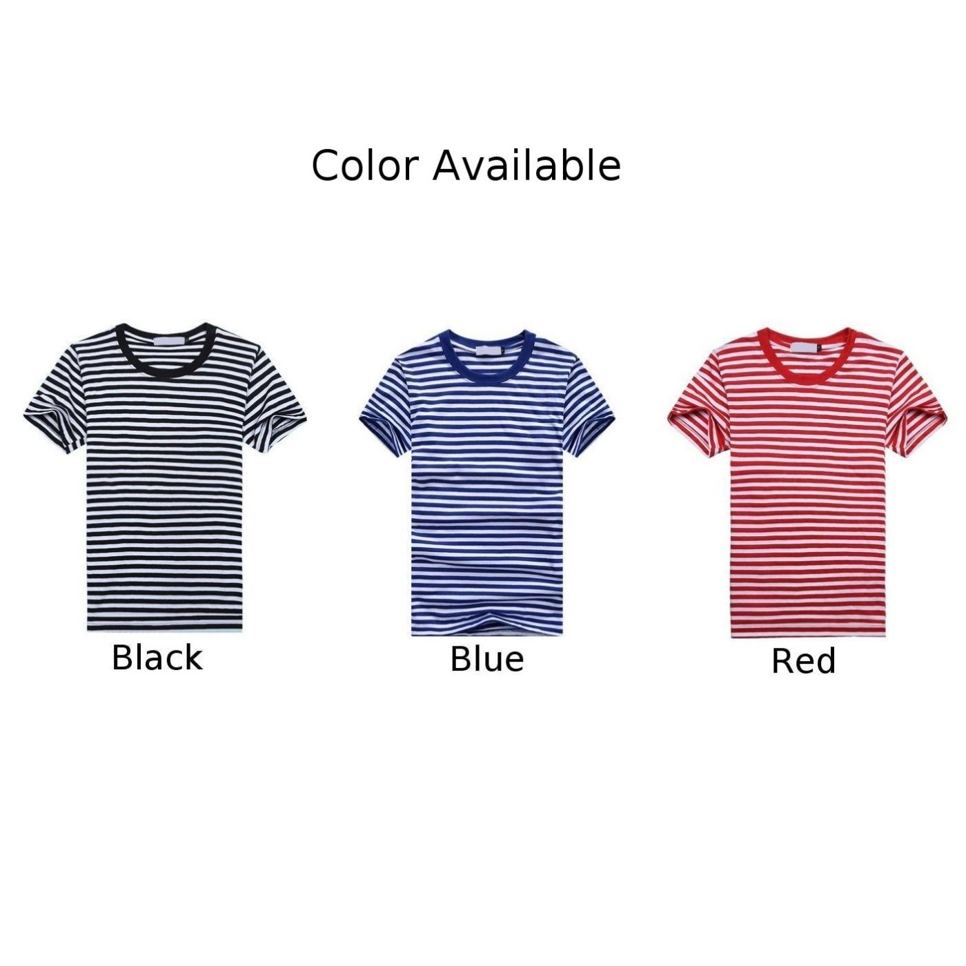 Stylish Men’s Blue and White Striped Tshirt with Short Sleeves for Sports