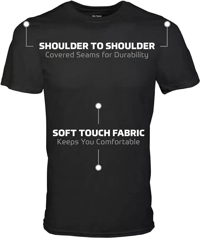 Gildan XL (10-pack) Black Solid Heavy Cotton Short Sleeve Blank T-Shirt XL