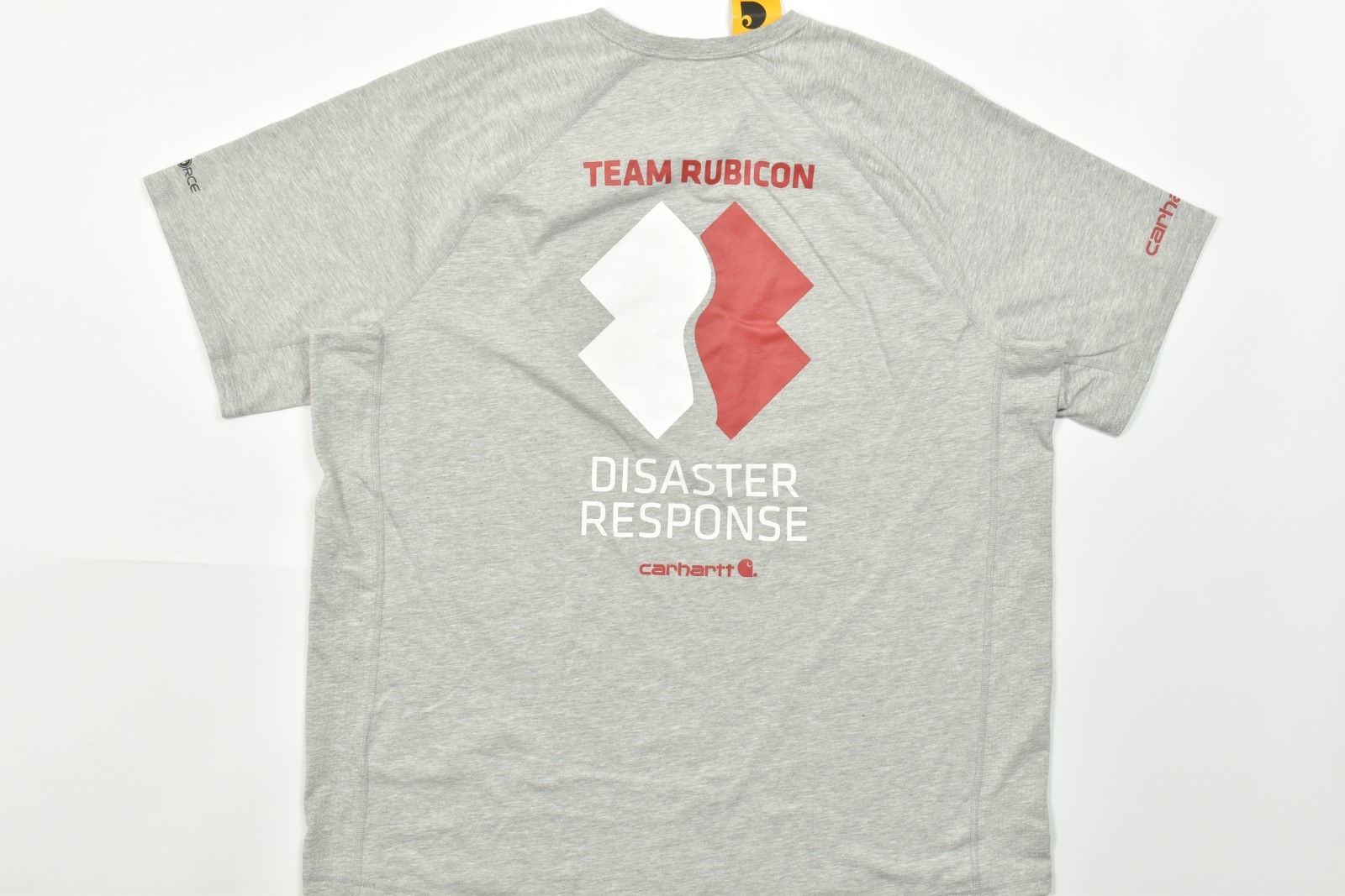 Carhartt Force Mens 2XL Gray Team Rubicon Disaster Response Short Sleeve Graphic