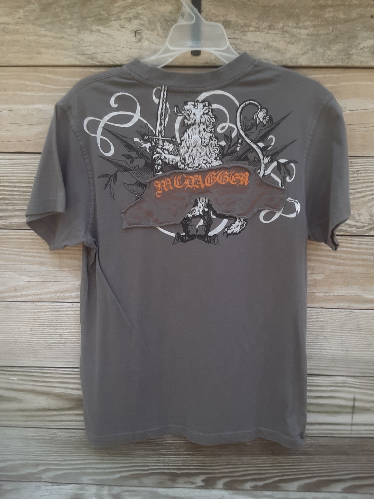 Men’s Size M McDagger 100% Cotton Beaded Lion Crest Graphics T-Shirt