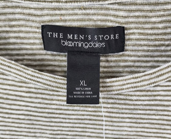 The Men’s Store at Bloomingdale’s Linen T-Shirt Men’s XL Mermaid Striped